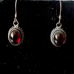 Elegant Semiprecious Sterling Silver Earrings